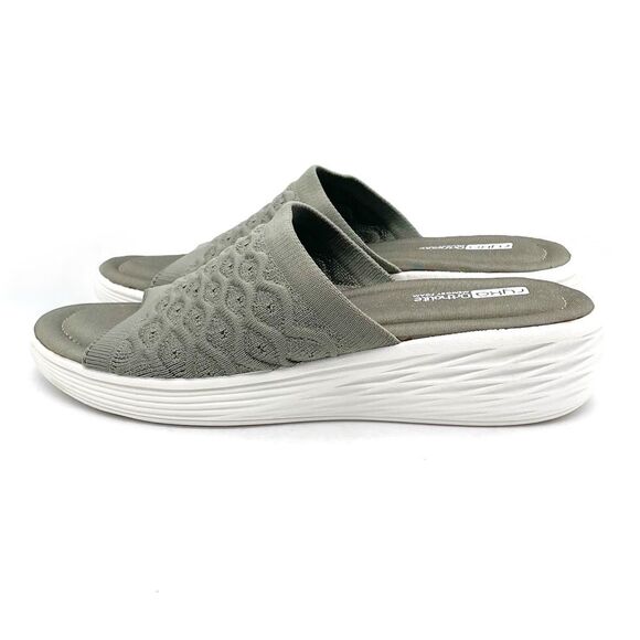 Ryka Nanette Stretch Knit Slide Demi-Wedge Slip-On Sandals Sage Green Size 9.5 - Picture 5 of 16